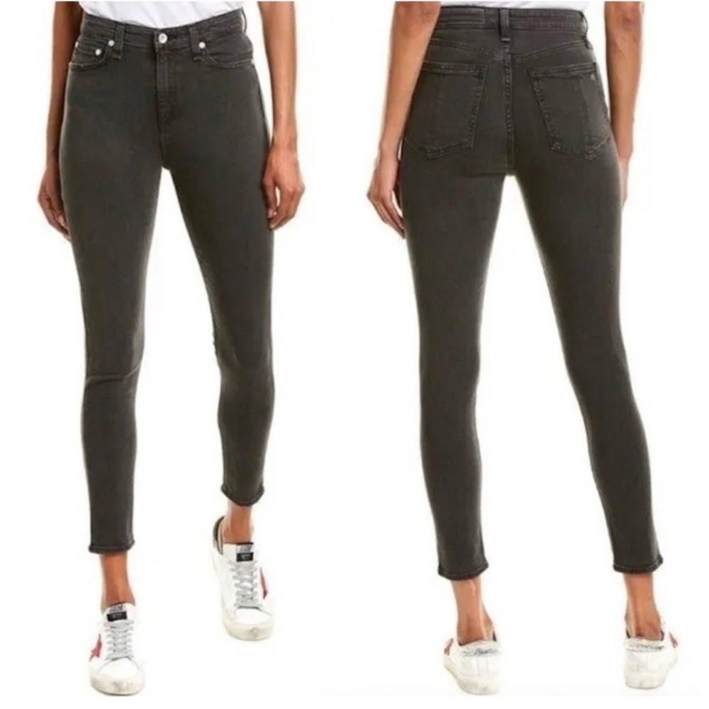 Rag &‎ Bone Nina High Rise Skinny Faded Black Jeans Wythe Size 29 MPO-00041108-2